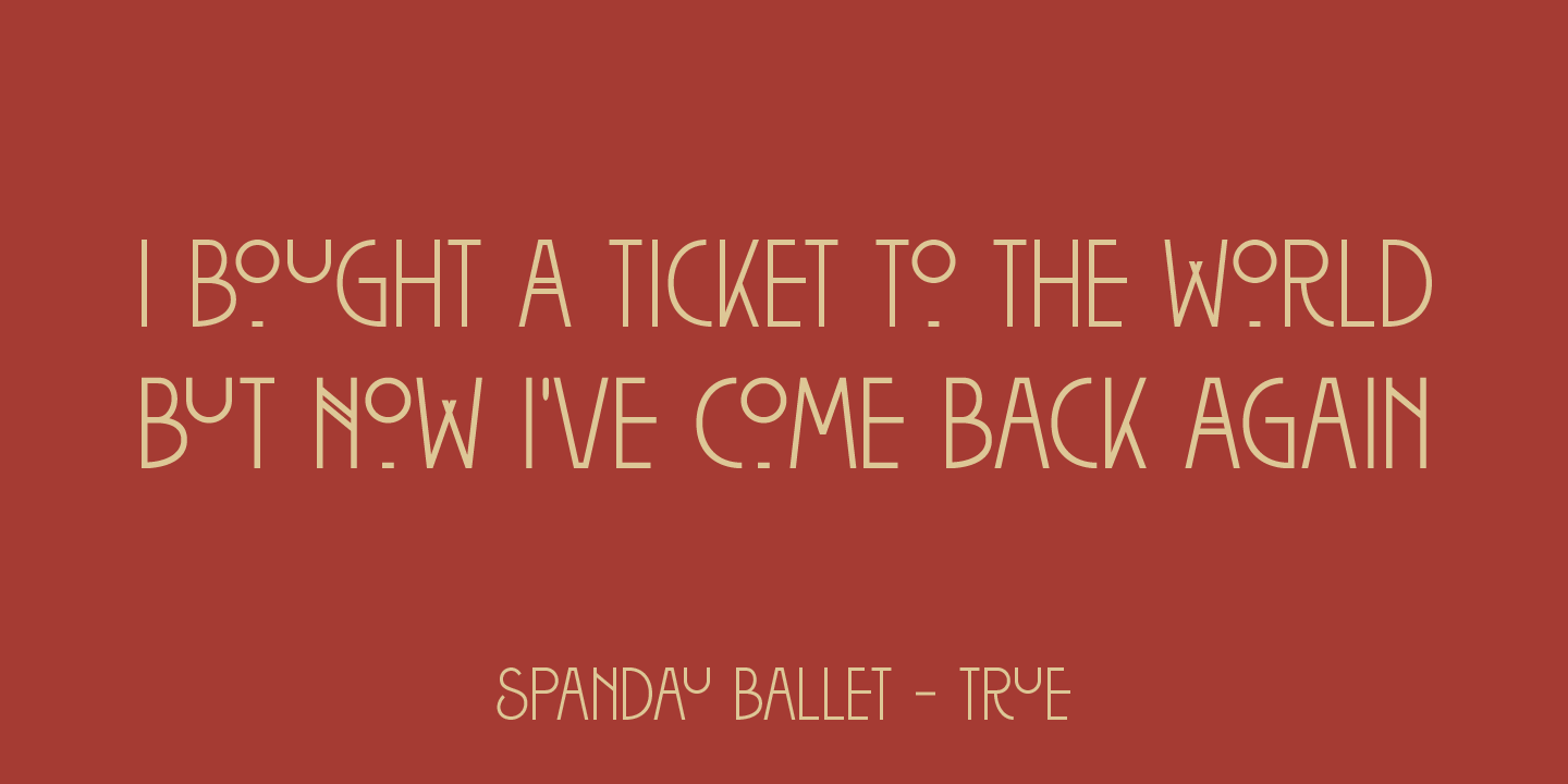 Spandau Font Poster #1