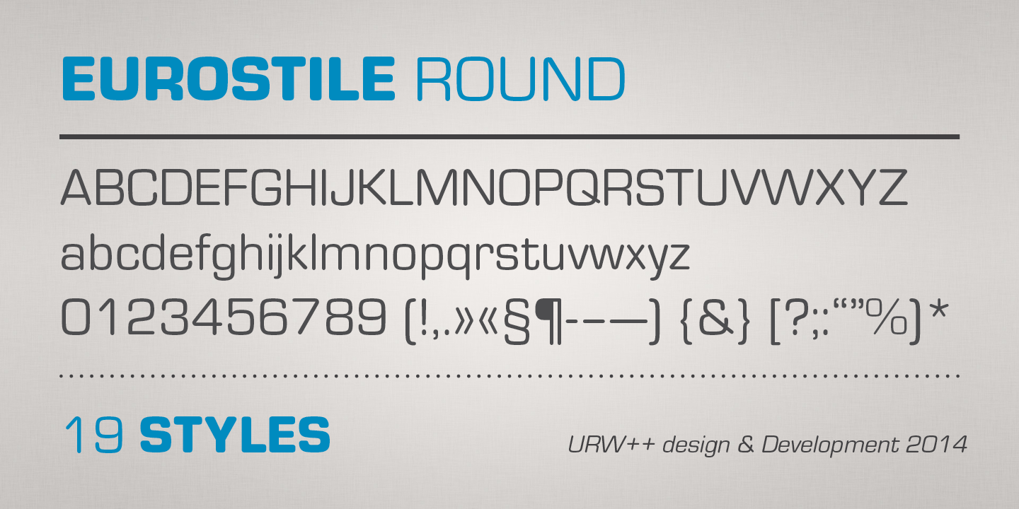 Eurostile Round Font Poster #1