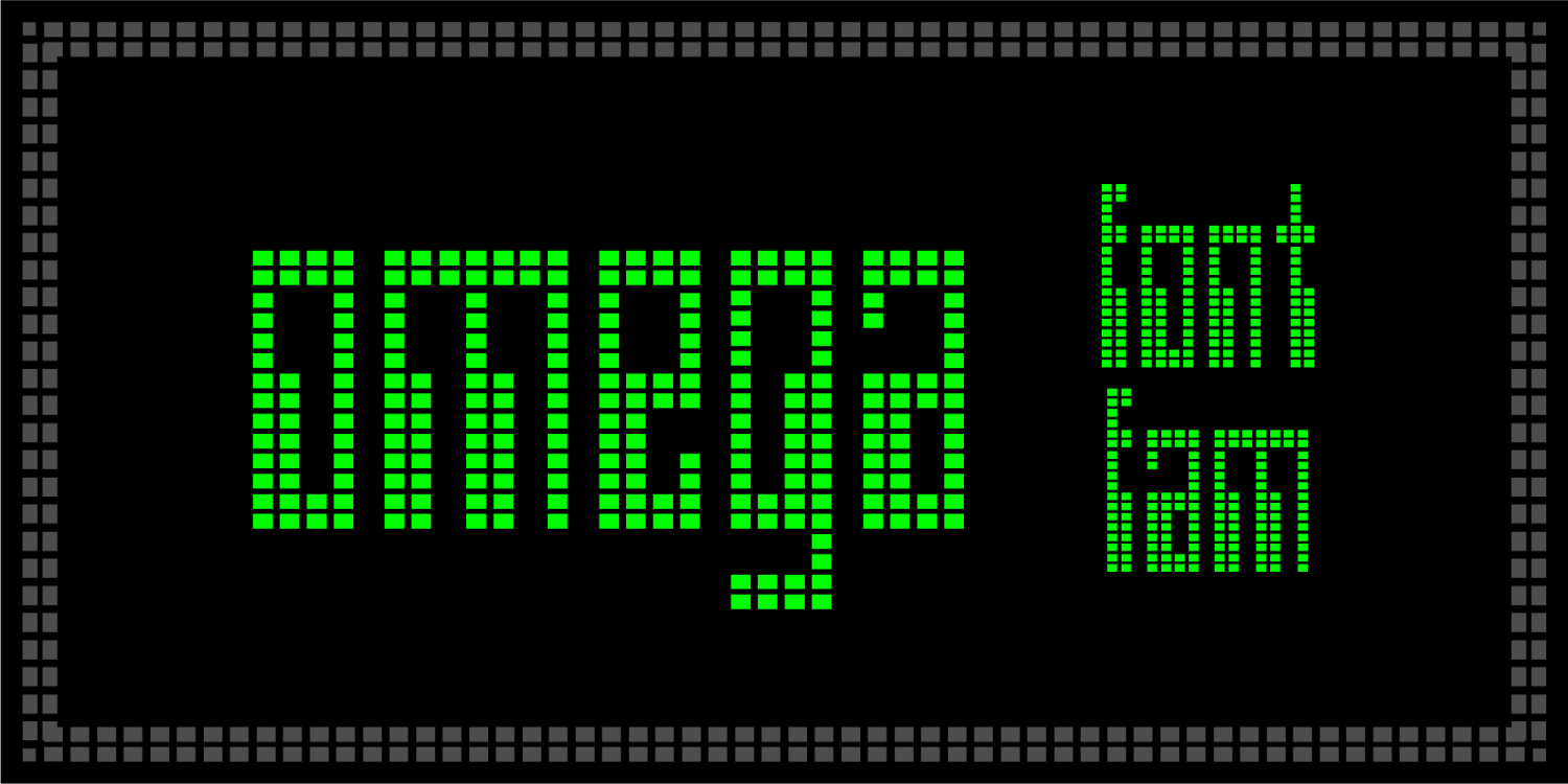 Omega Font Poster #1