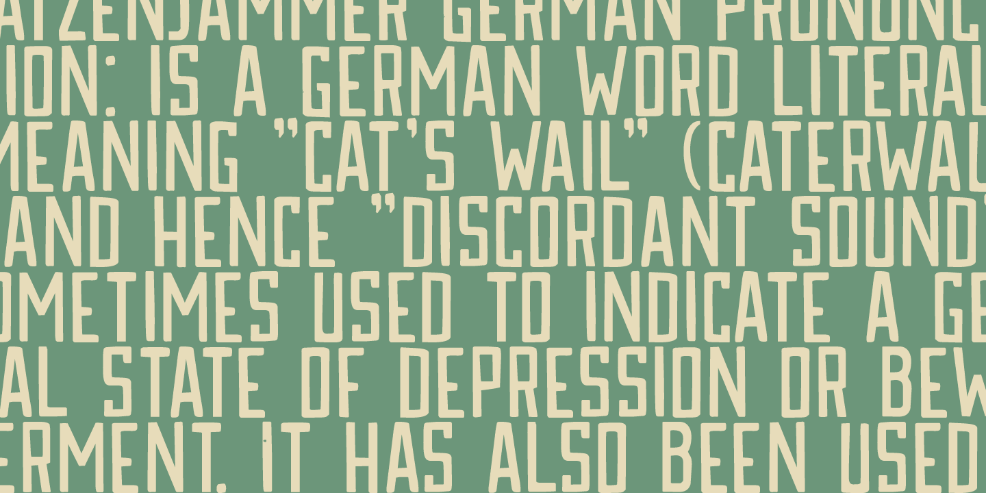 Katzenjammer Font Poster #1