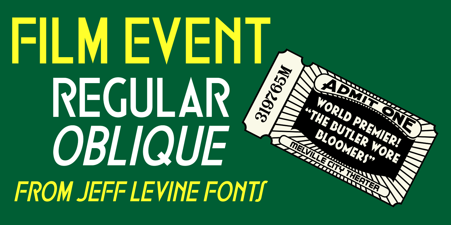 Film Event Font Family Poster