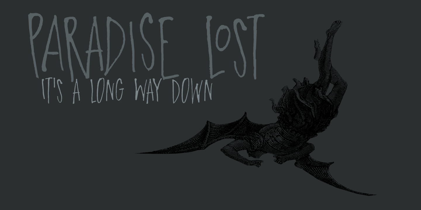 Paradise Lost Font Poster #1