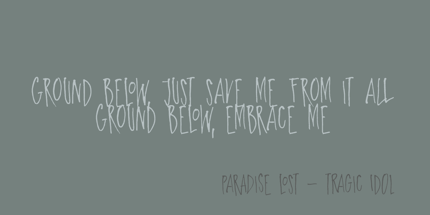 Paradise Lost Font Poster #1