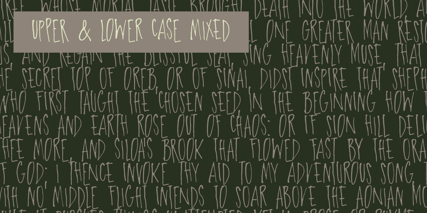 Paradise Lost Font Poster #1