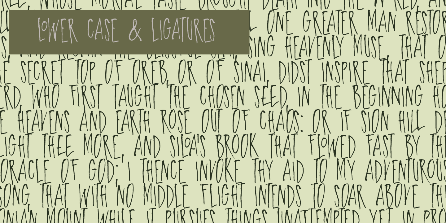 Paradise Lost Font Poster #1