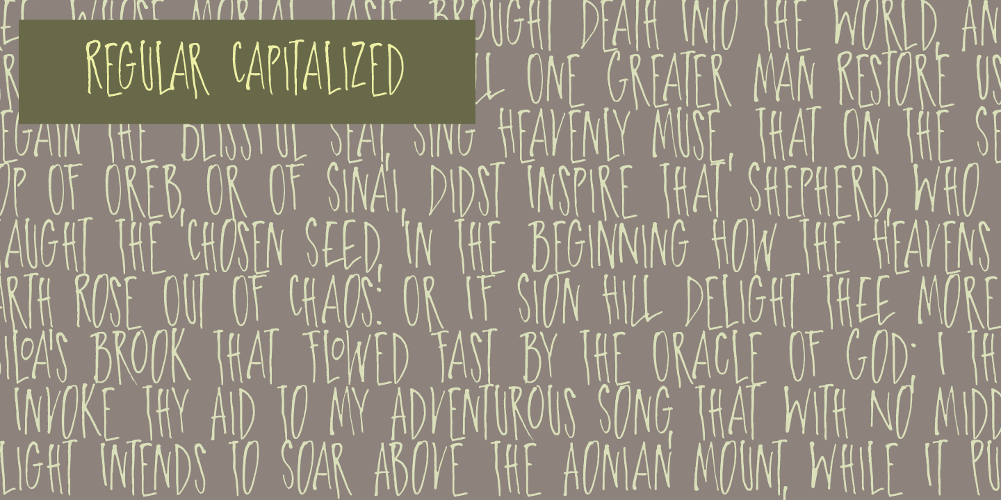 Paradise Lost Font Poster #1