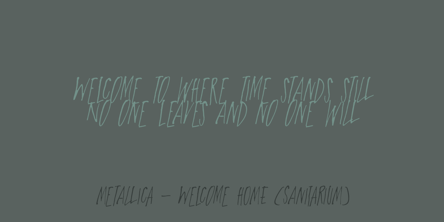 Paradise Lost Font Poster #1