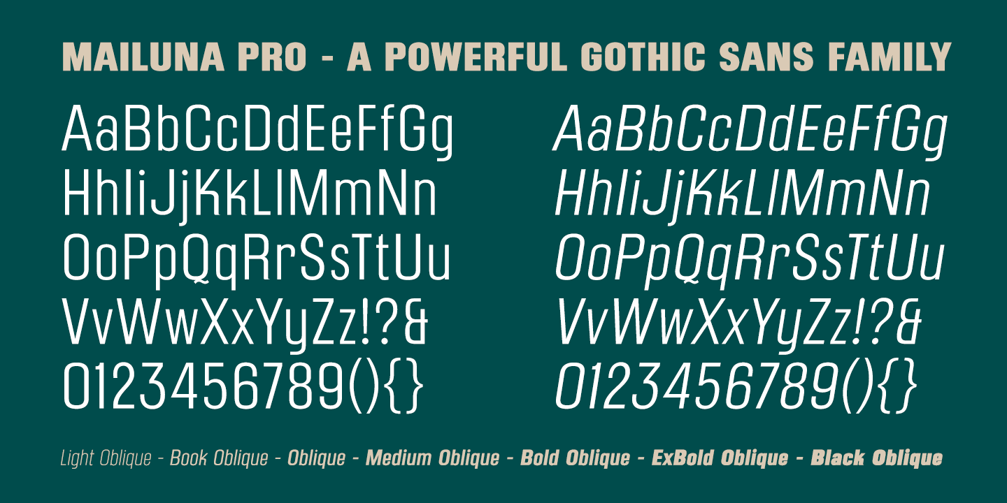 Mailuna Pro Font Poster #1