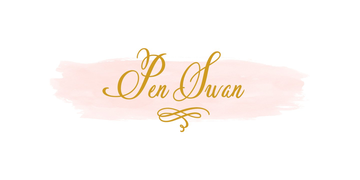 Pen Swan Font Poster #1