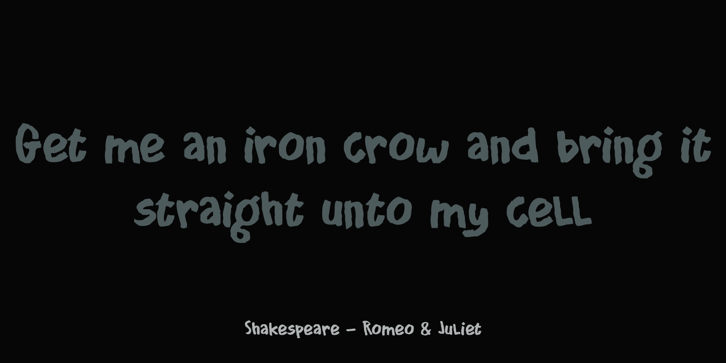Crowbar Font Poster #1