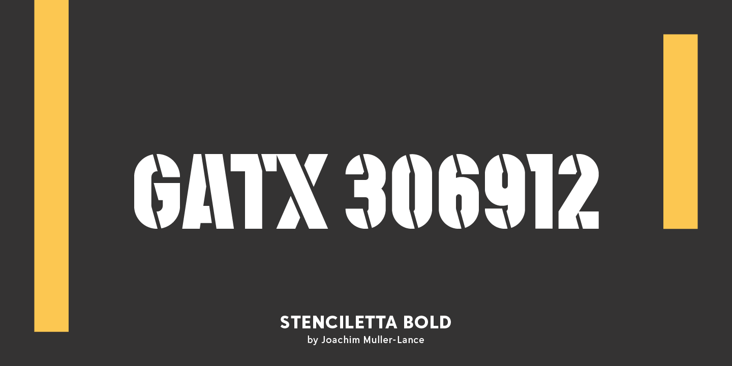 Stenciletta Font Poster #1