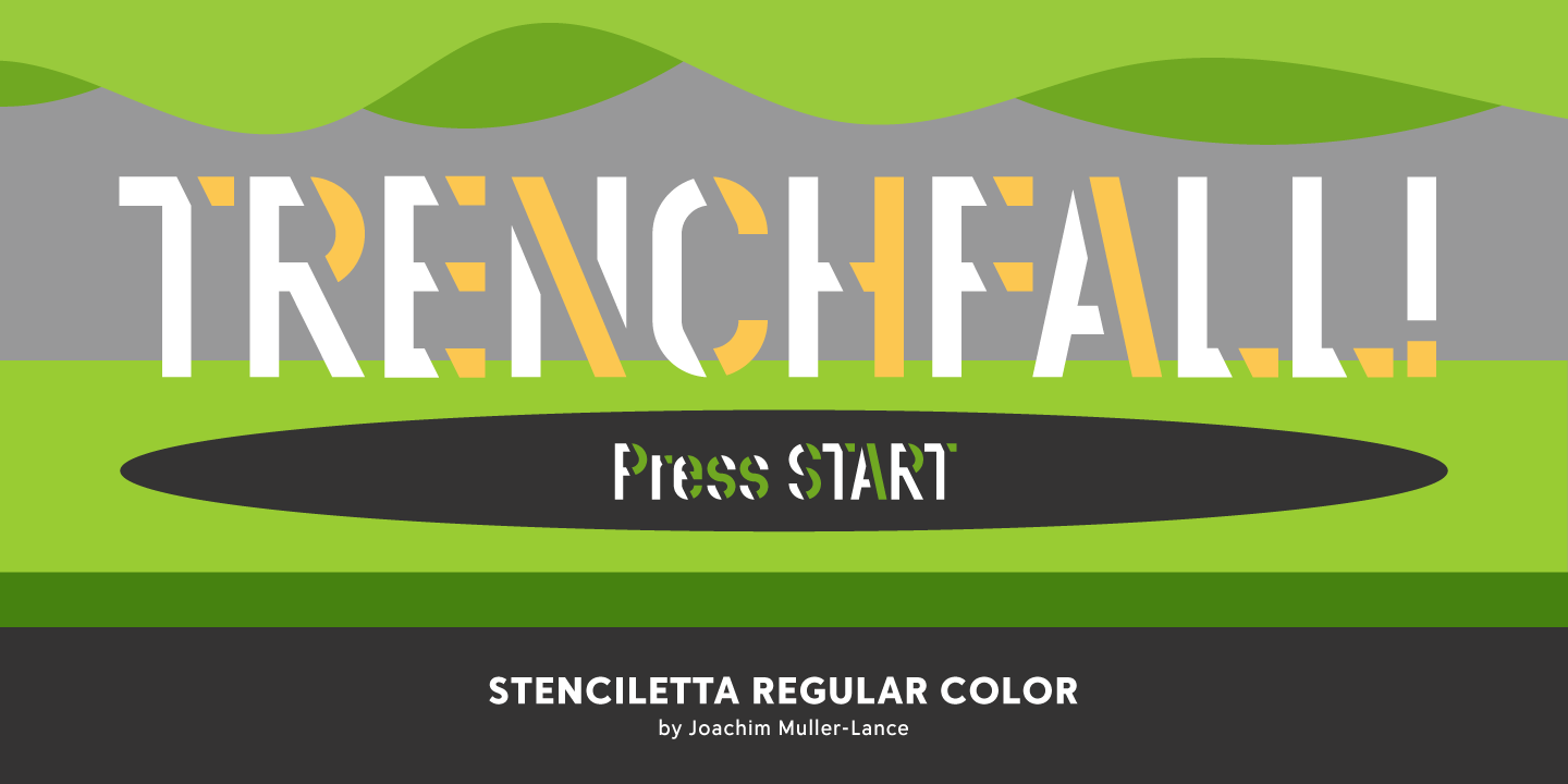Stenciletta Font Poster #1