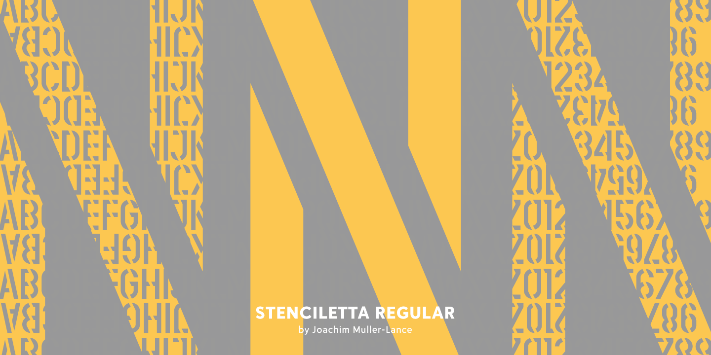 Stenciletta Font Poster #1