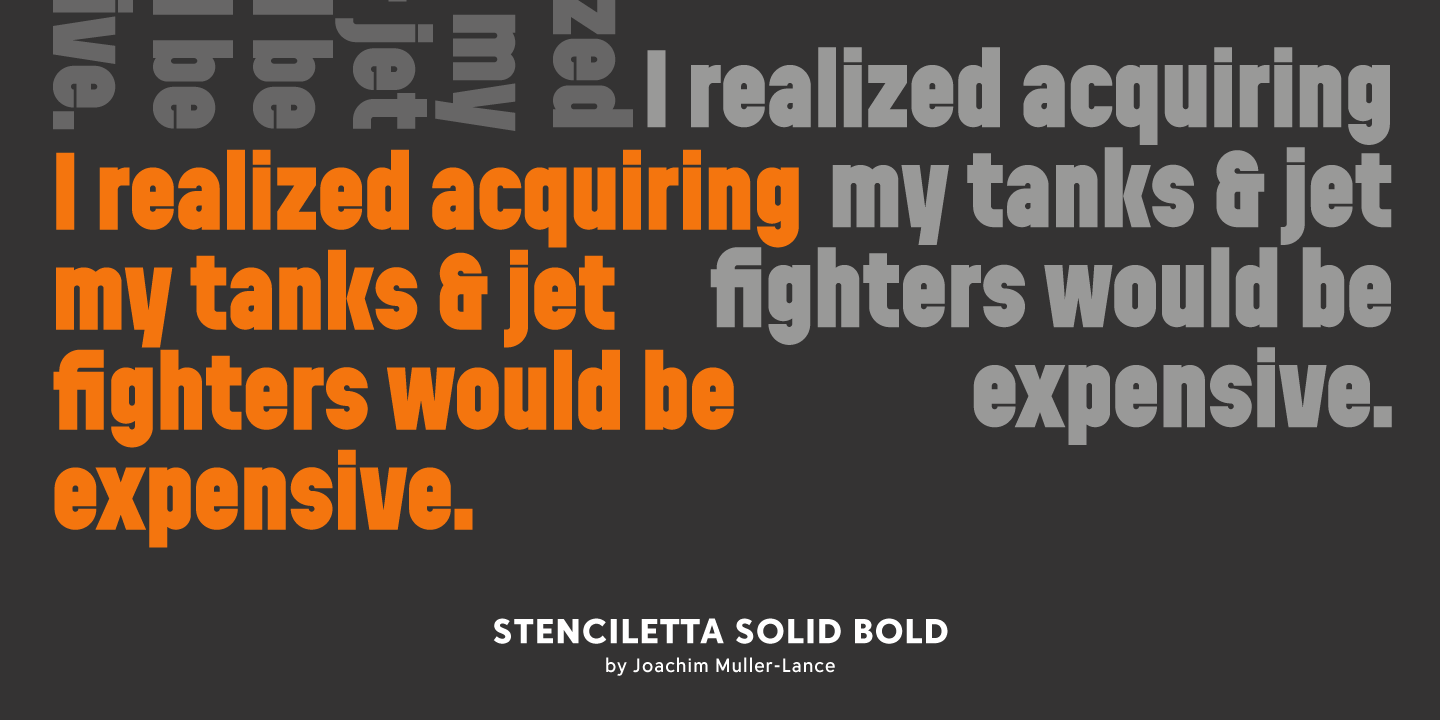 Stenciletta Font Poster #1