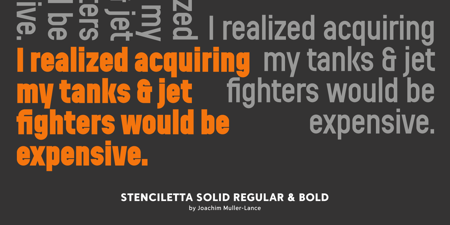 Stenciletta Font Poster #1