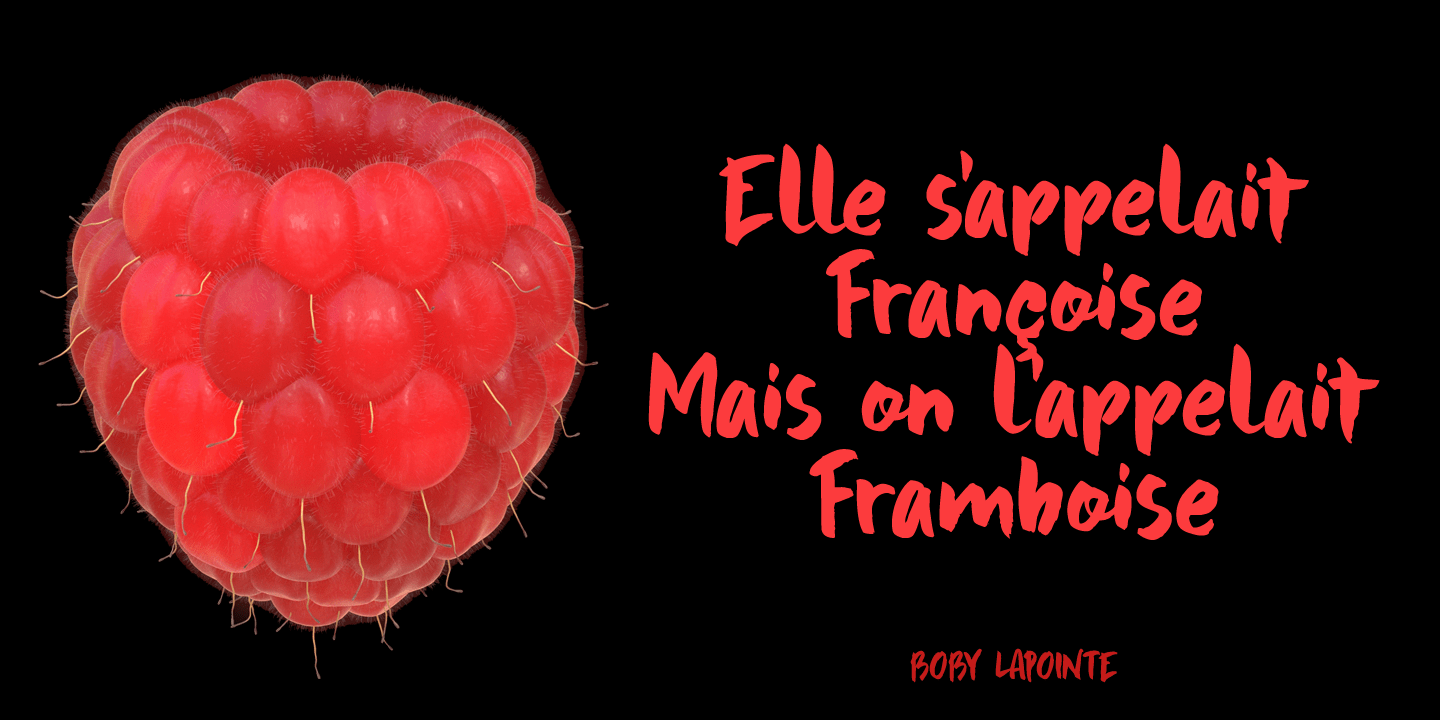 Framboisier Font Poster #1