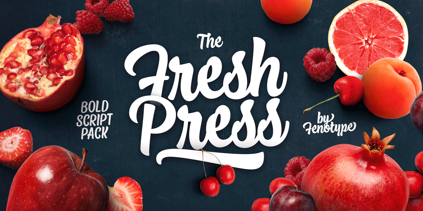 Fresh Press Font Family Poster
