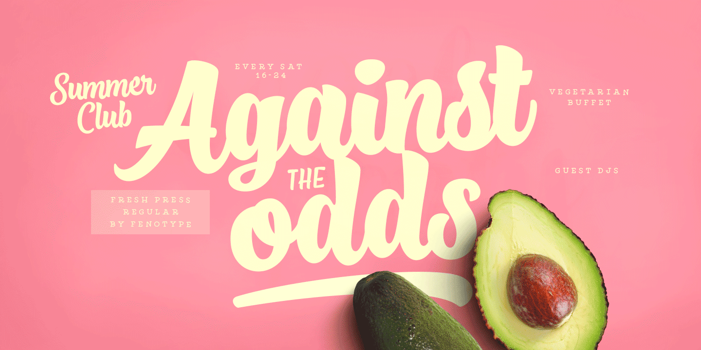 Fresh Press Font Poster #1