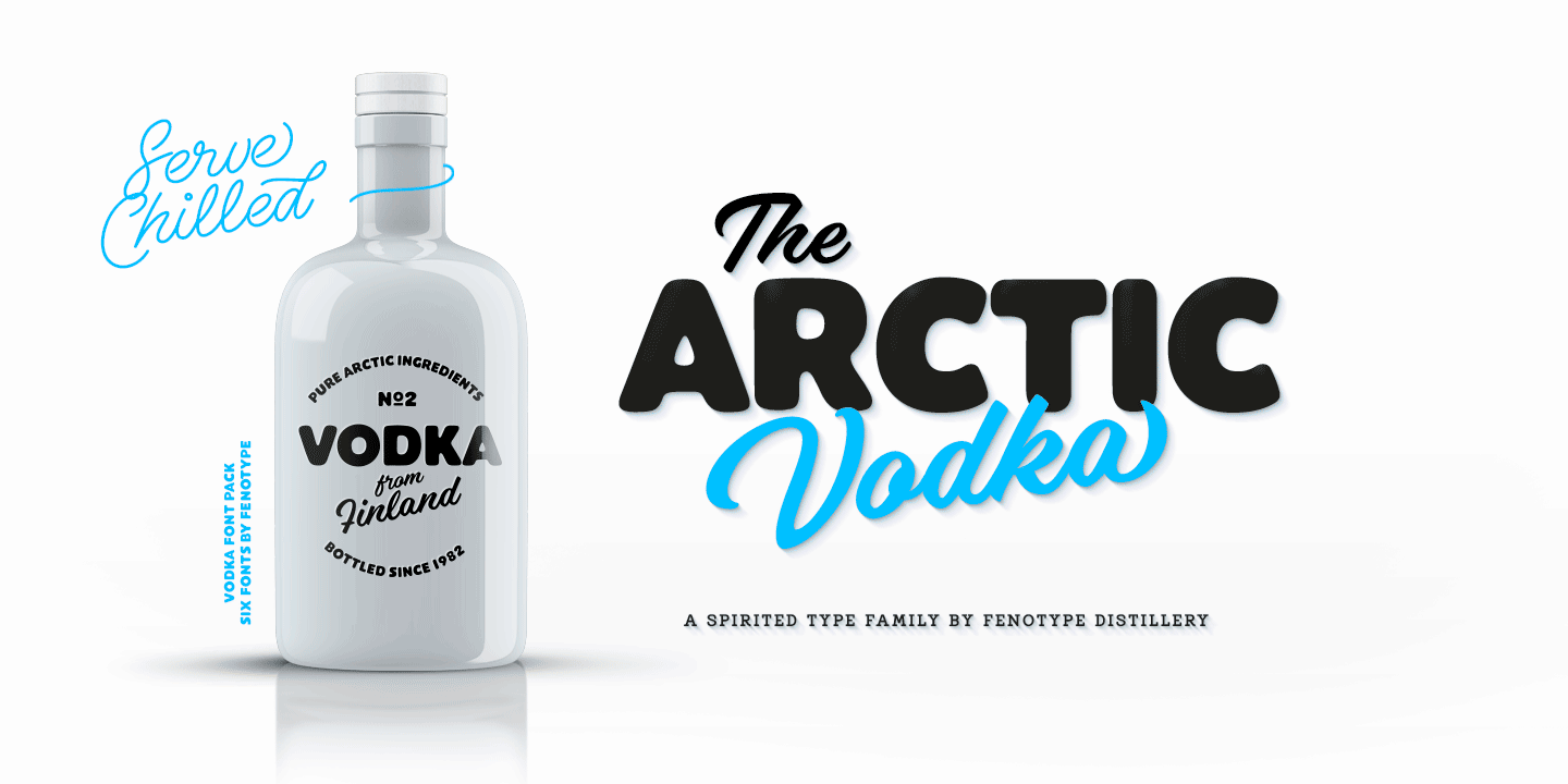 Vodka Font Family Poster