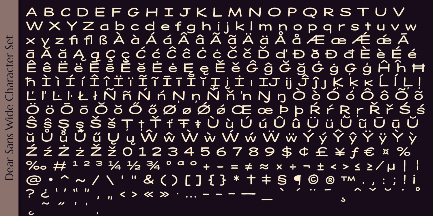 Dear Sans Font Poster #1