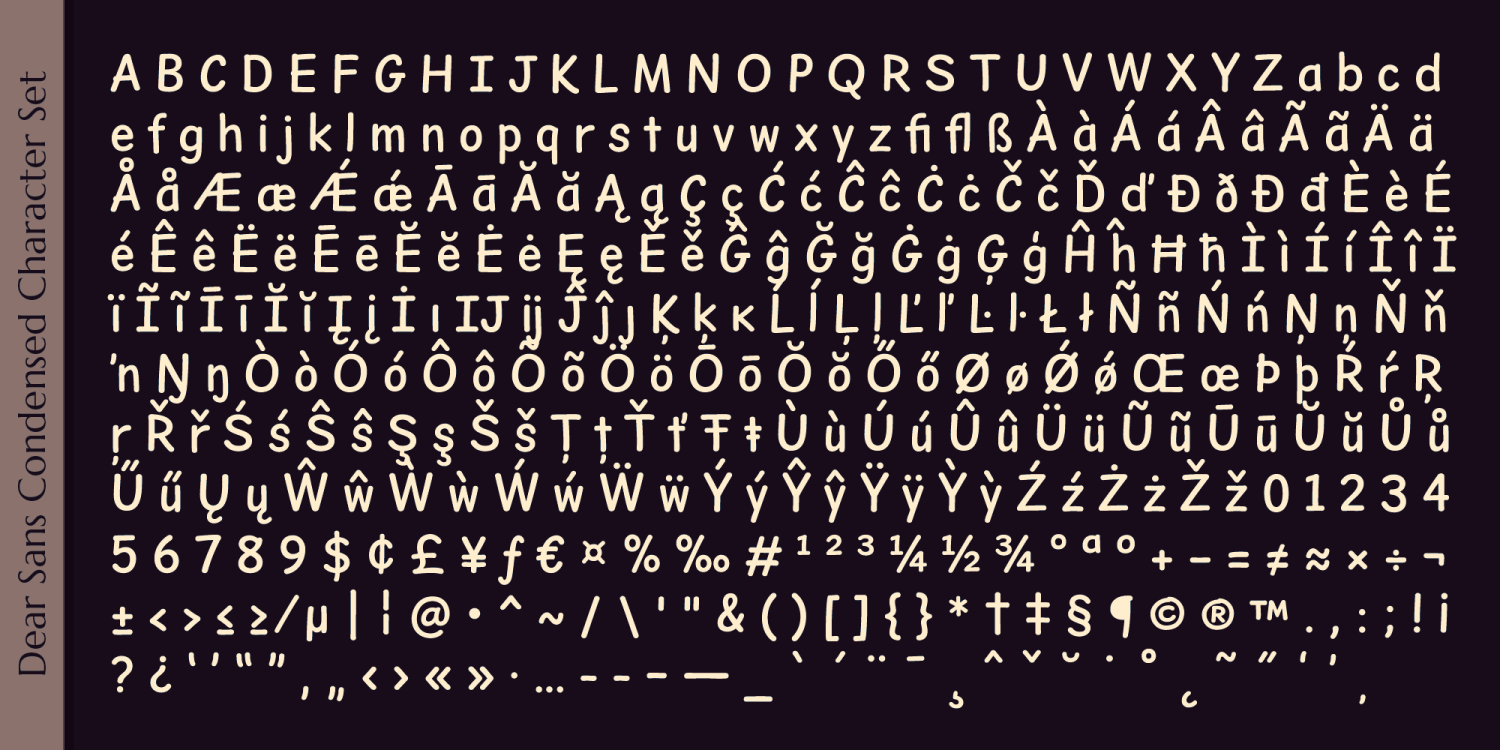 Dear Sans Font Poster #1