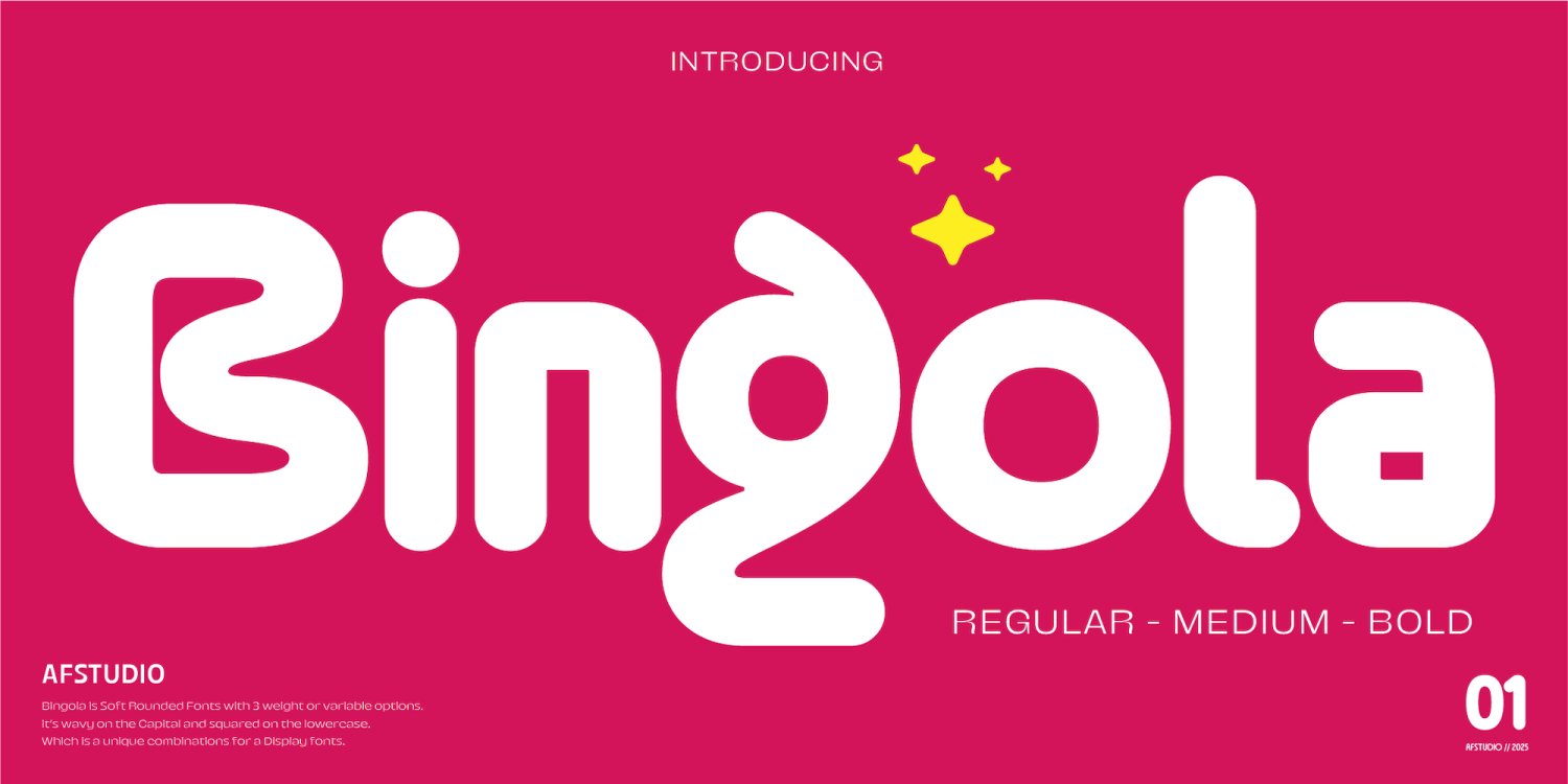 Bingola Font Family Poster