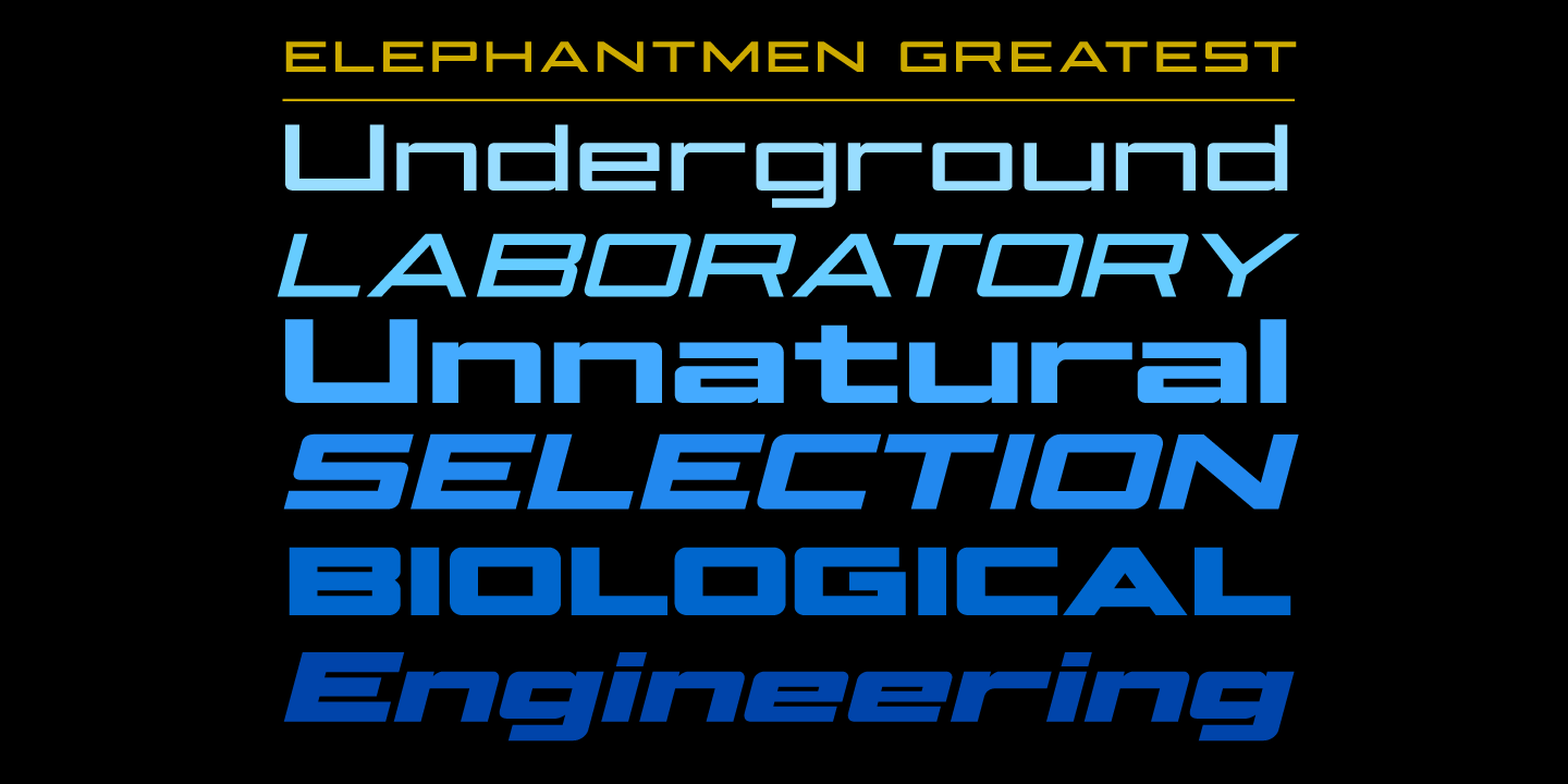 Elephantmen Tallest & Greatest Font Poster #1