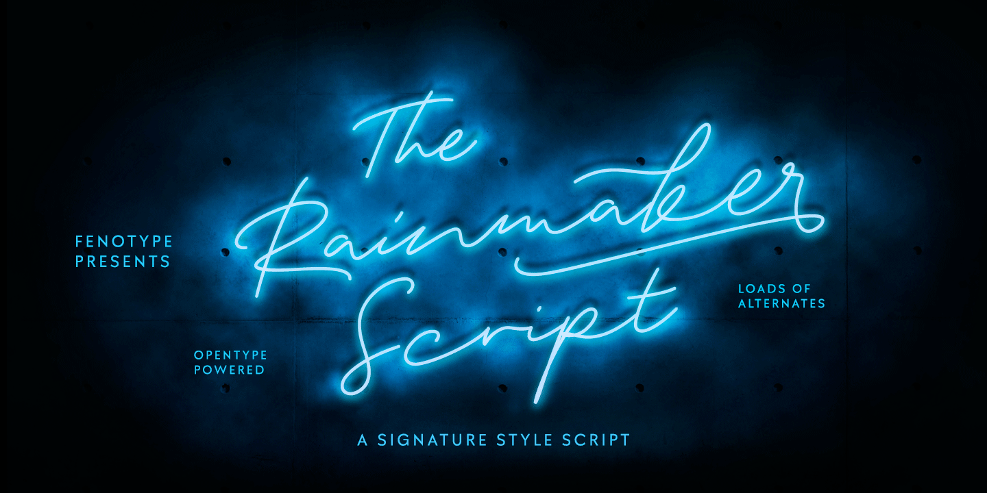 Rainmaker Script Font Poster #1