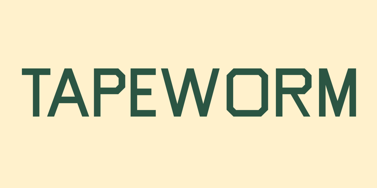 Tapeworm Font Poster #2