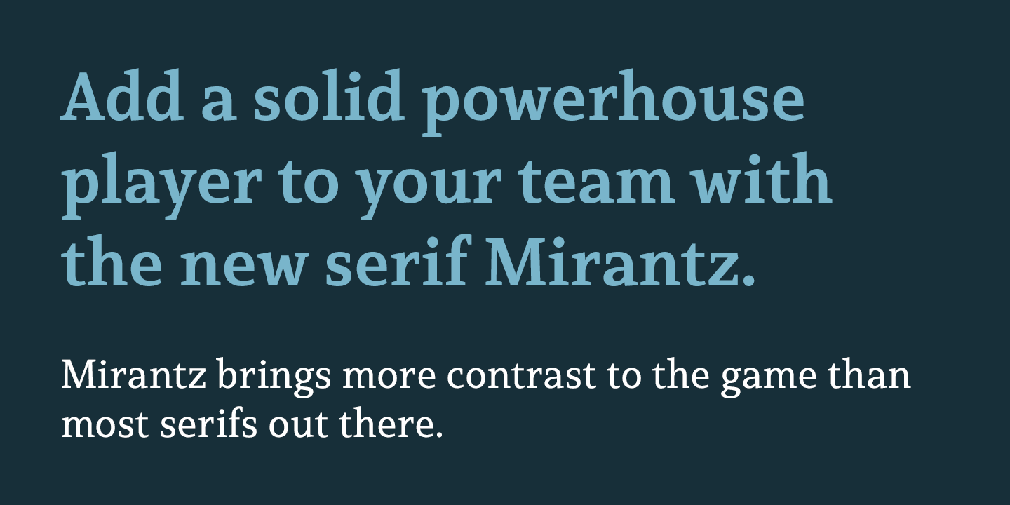 Mirantz Complete Font Poster #1