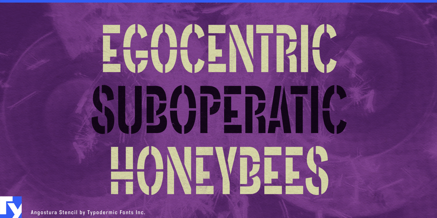 Angostura Font Poster #1