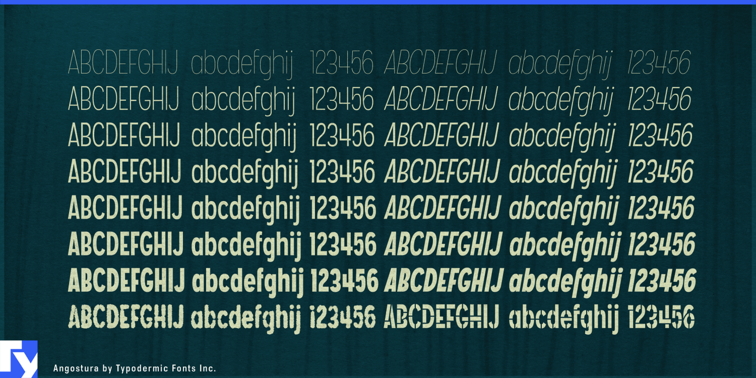 Angostura Font Poster #1