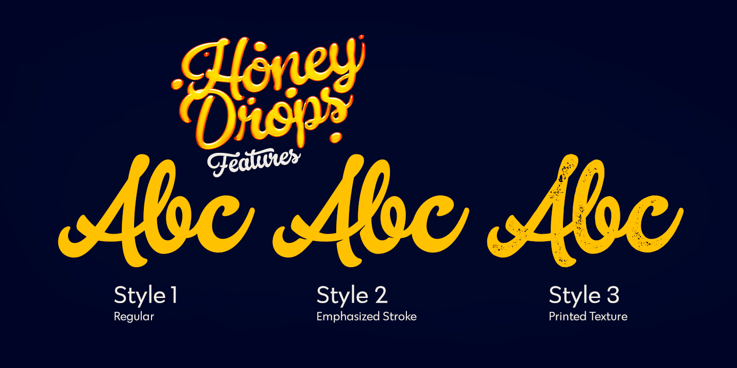 Honey Drops Font Poster #1