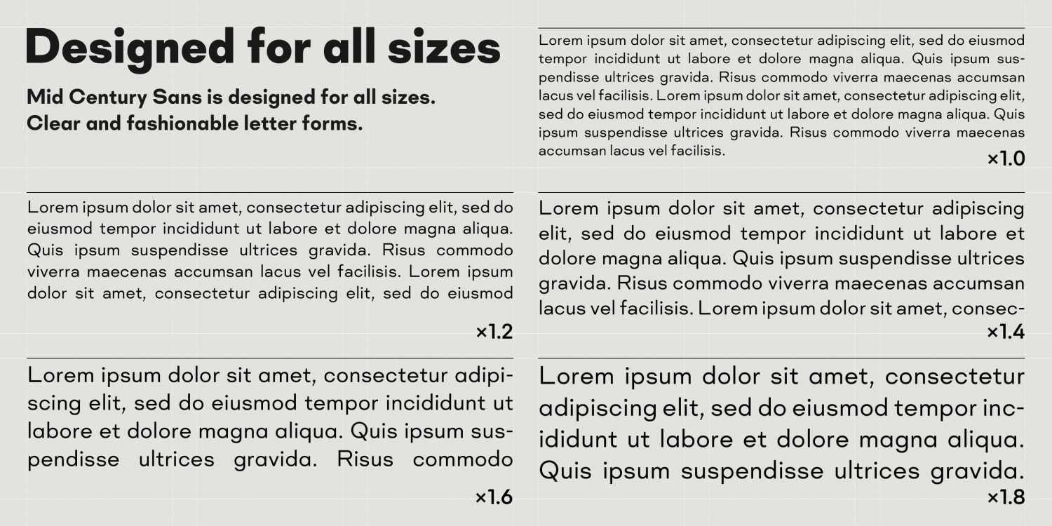 Mid Century Sans Font Poster #1