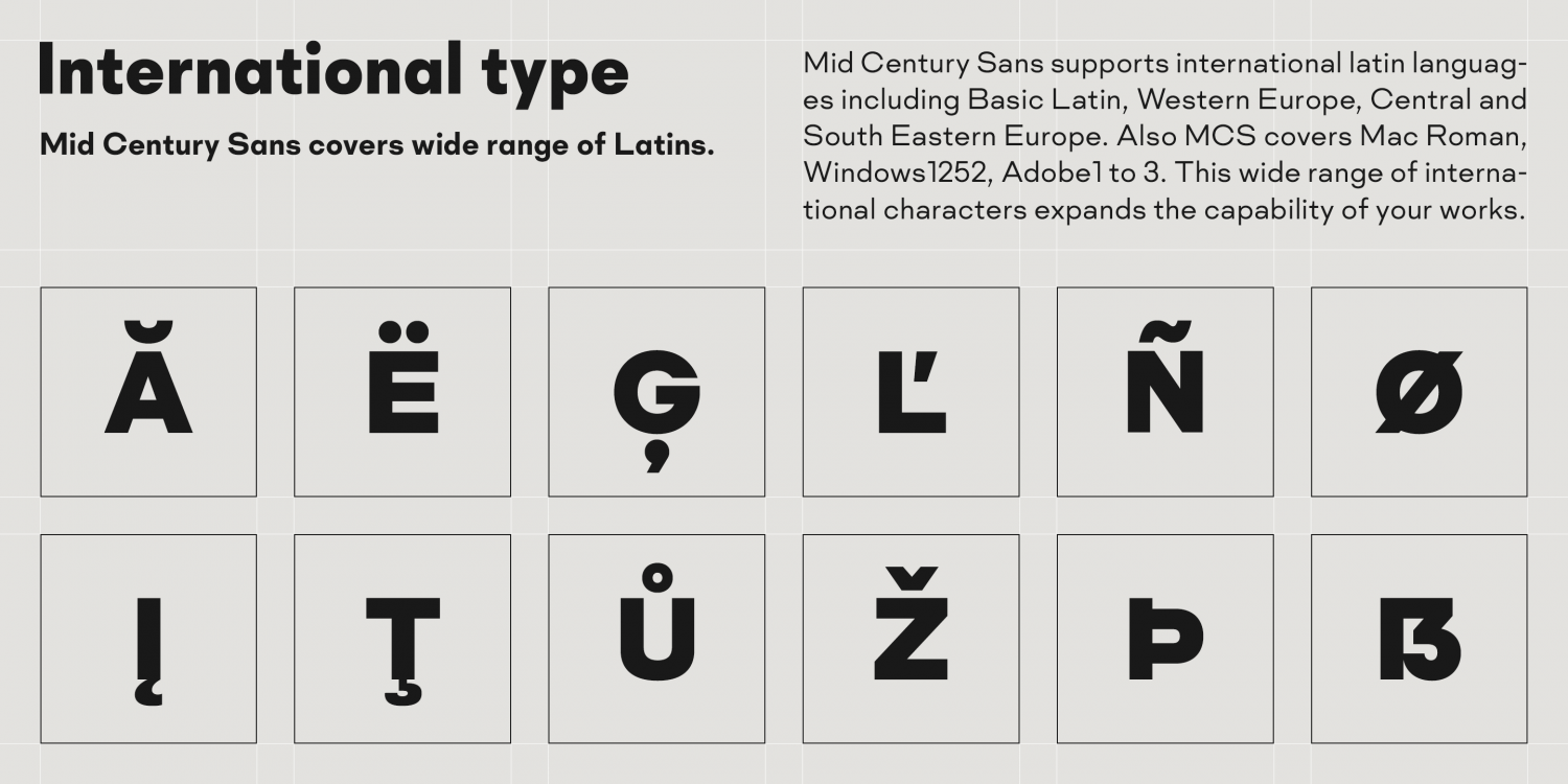 Mid Century Sans Font Poster #1