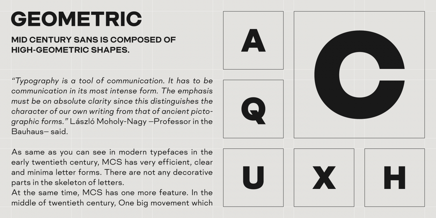 Mid Century Sans Font Poster #1