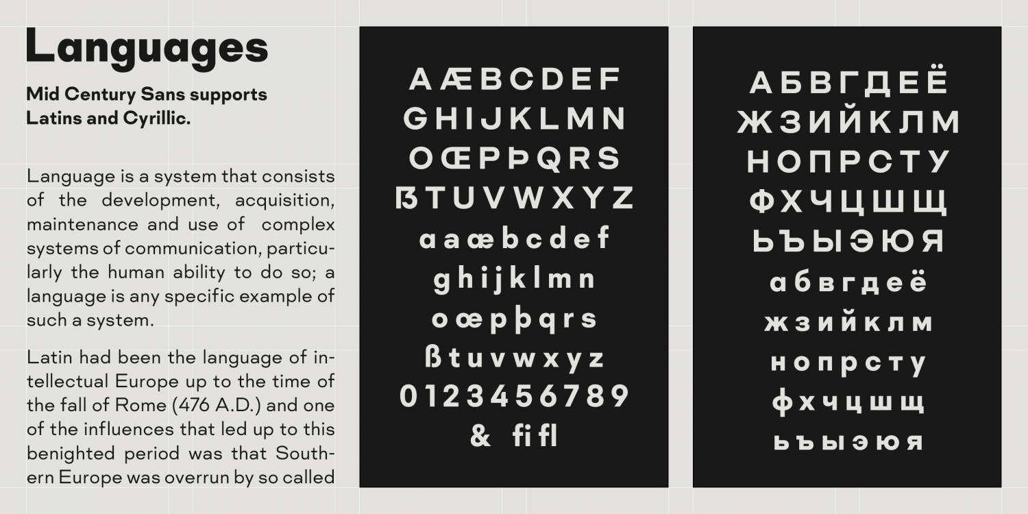 Mid Century Sans Font Poster #1