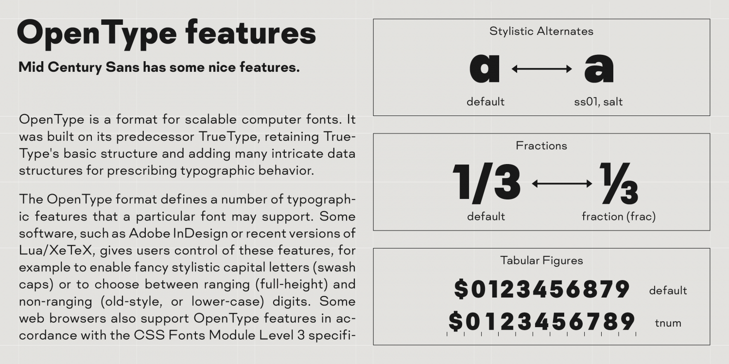Mid Century Sans Font Poster #1