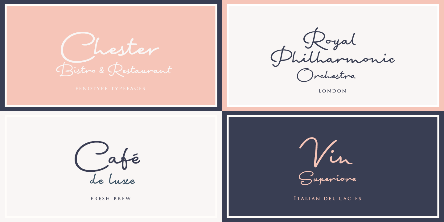 Signature Script Fenotype Font Poster #1