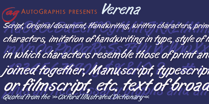 Verena Font Poster #1