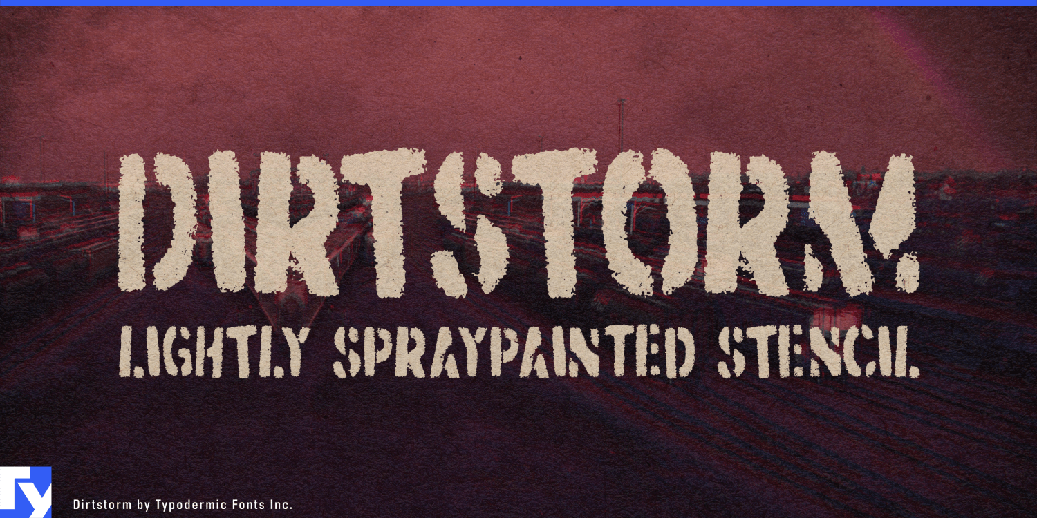 Dirtstorm Font Poster #1