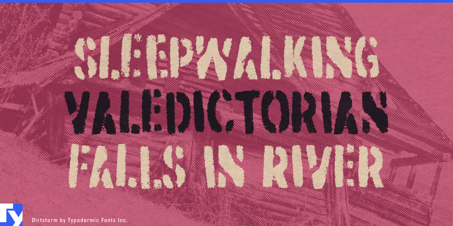 Dirtstorm Font Poster #1