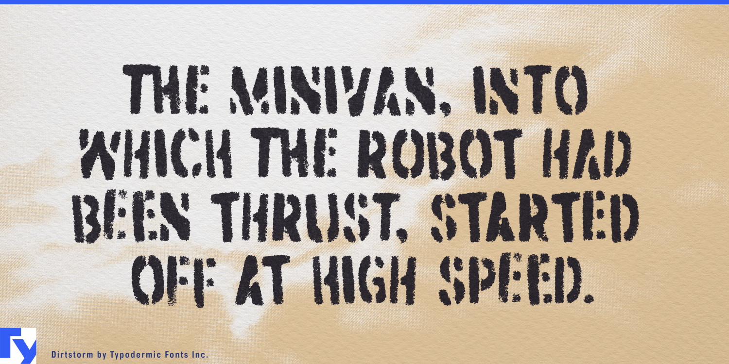 Dirtstorm Font Poster #1