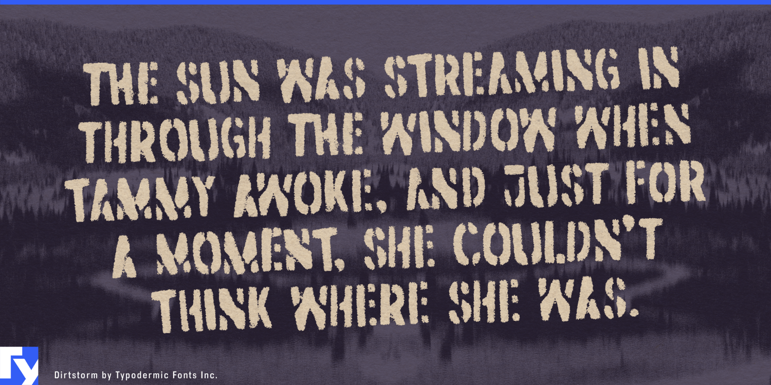 Dirtstorm Font Poster #1