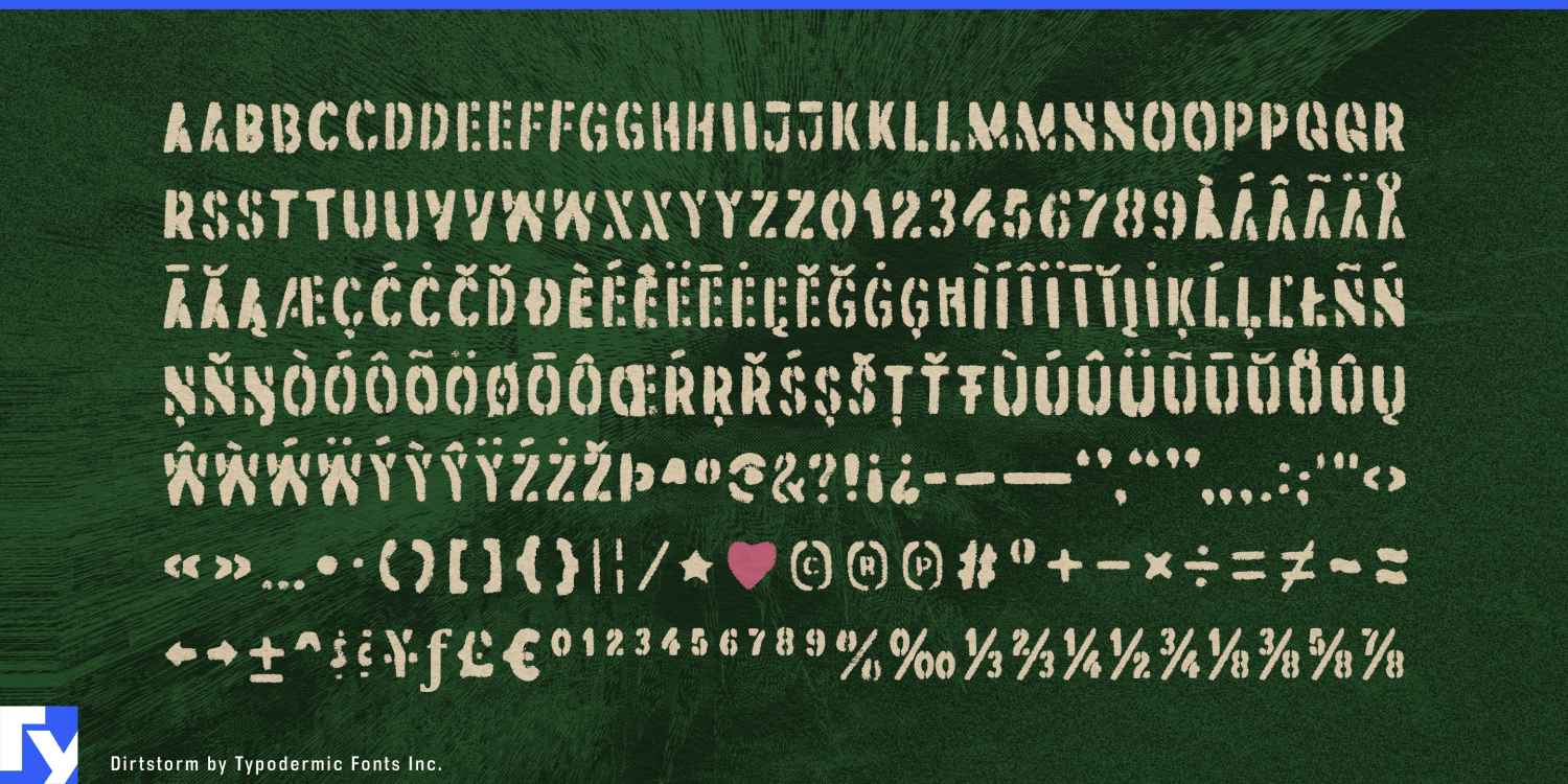 Dirtstorm Font Poster #1