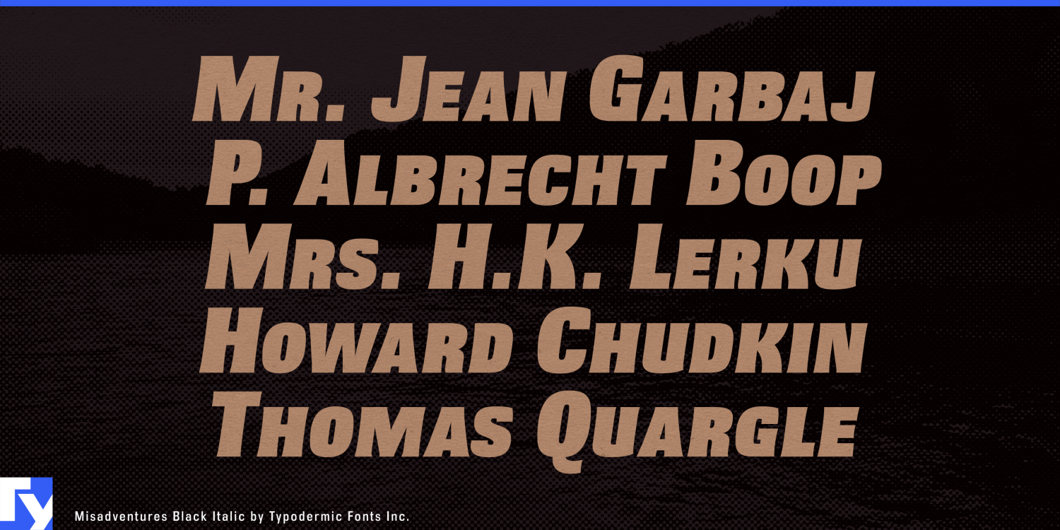 Misadventures Font Poster #1