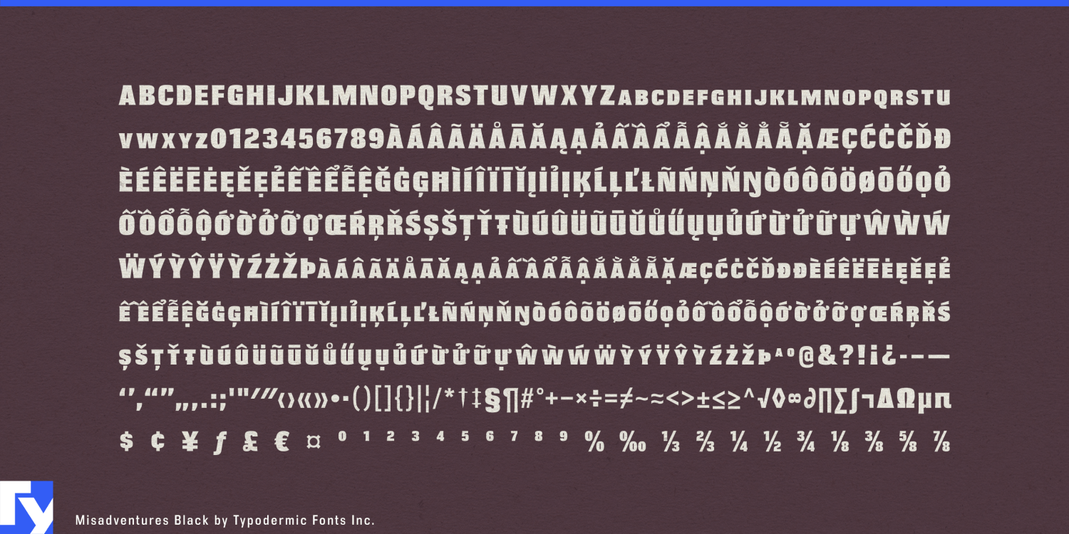 Misadventures Font Poster #1