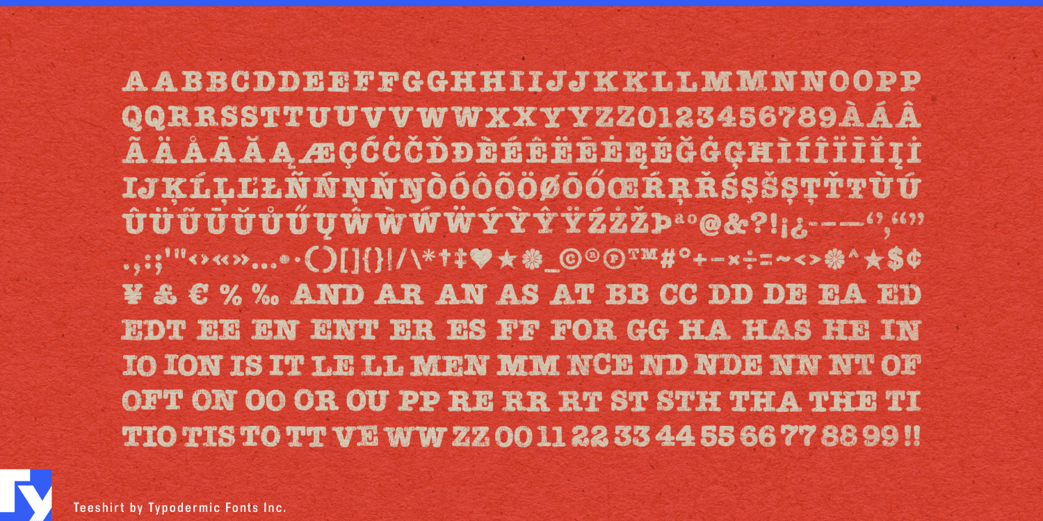 Teeshirt Font Poster #1