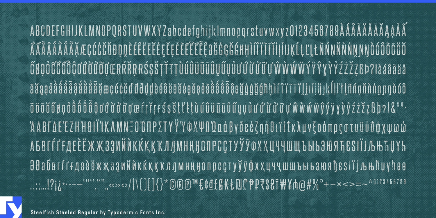 Steelfish Steeled Font Poster #1
