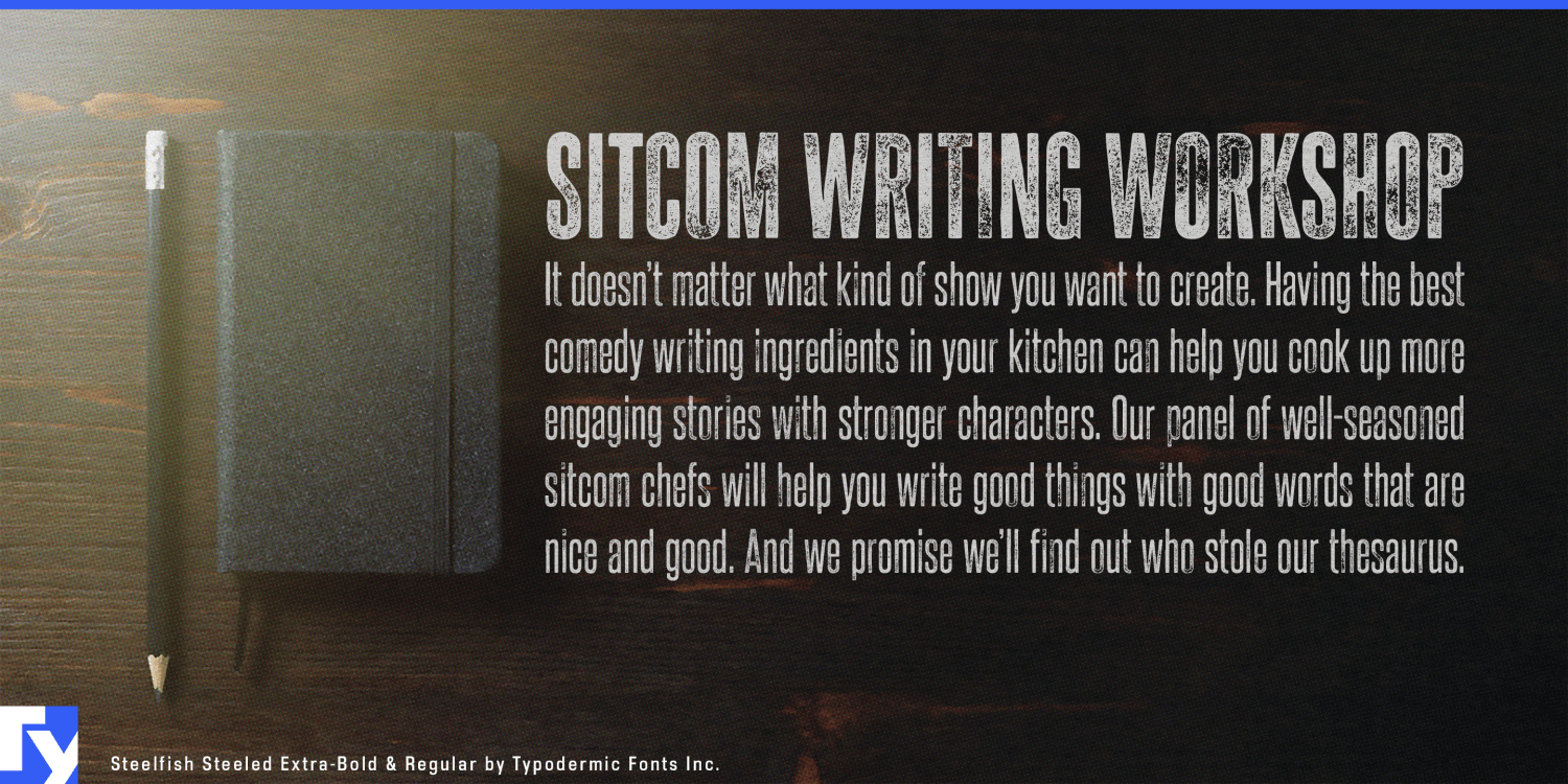 Steelfish Steeled Font Poster #1